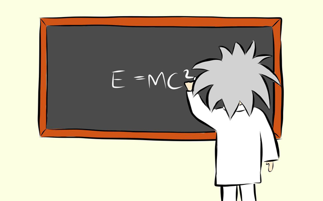 Cartoon of Albert Einstein